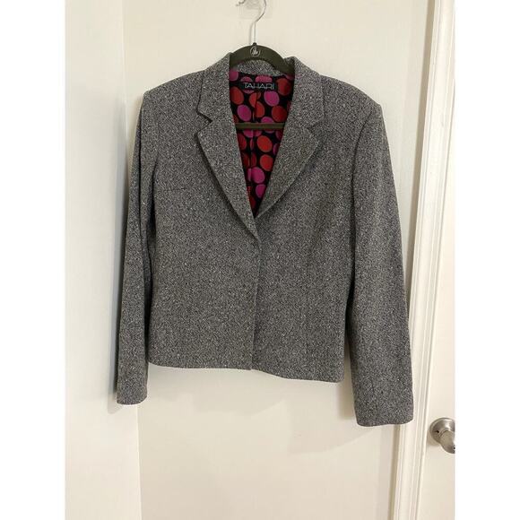 Tahari Gray Wool Blend Blazer - Size 14 (EUC) - Picture 1 of 7
